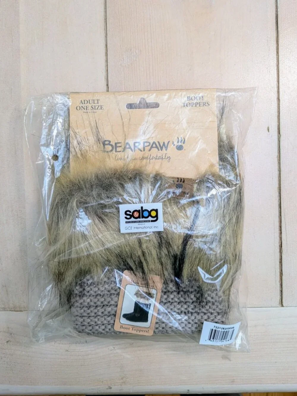 BEARPAW  Faux Fur Knit Boot Toppers Adult One Size New 3 Pairs